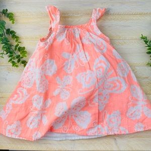 Bright Coral Butterfly Dress